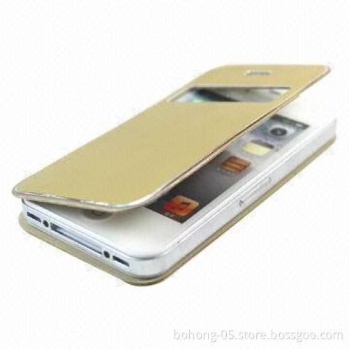 Ultra-thin metal pulldown leather case for iPhone 4S, different colors are available